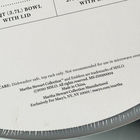 Martha Stewart Collection 8-Piece Melamine Bowl Set Kitchen Light Brand New - Picture 4 of 8